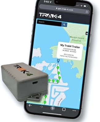 Trak-4 GPS Tracker for Vehicles, Assets, Equipment. Long Battery Life, Waterproof, Global Tracking. Low-Cost Subscription Required.